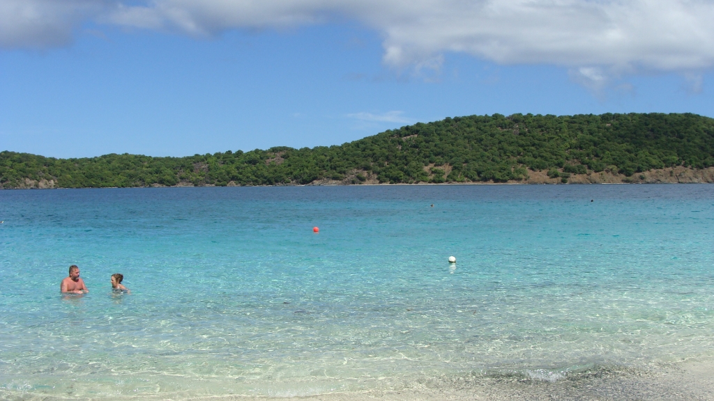 Clear, calm, blue water