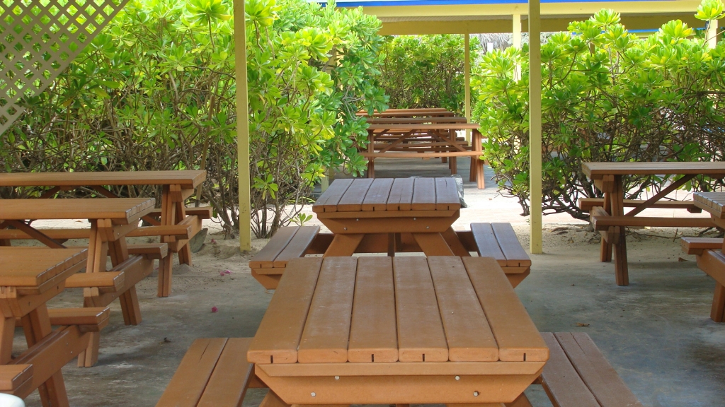 Covered picnic tables