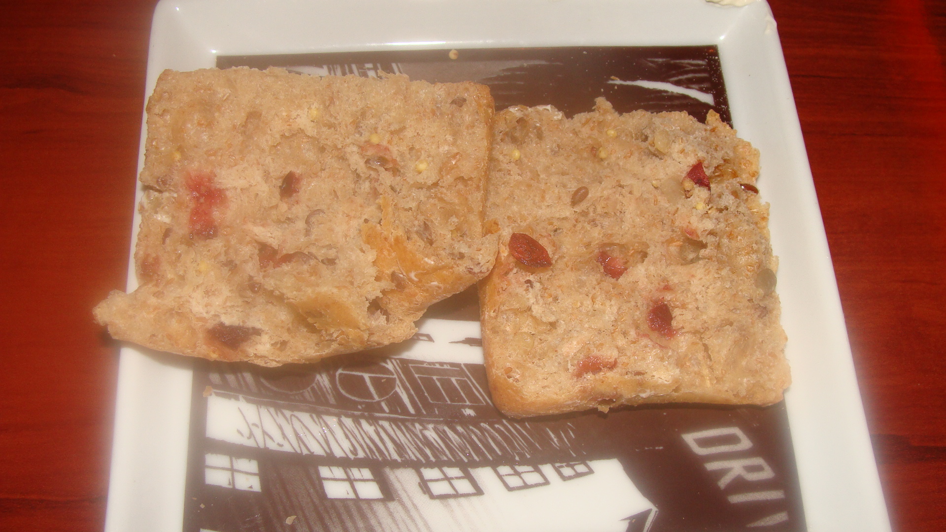 Cranberry nut bread at dinner