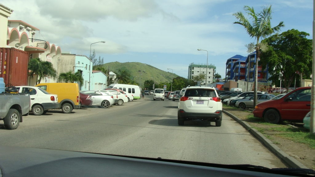 Crossing the island in a cab