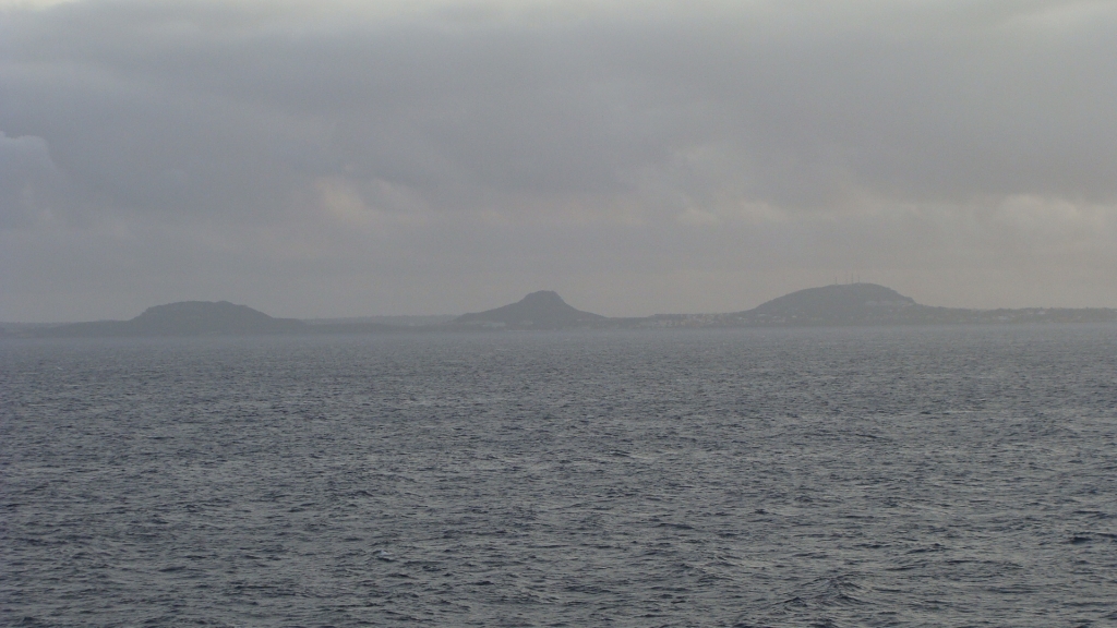 Curacao in the distance