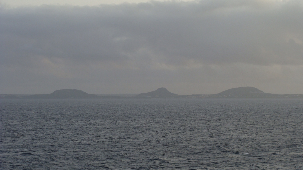 Curacao in the distance