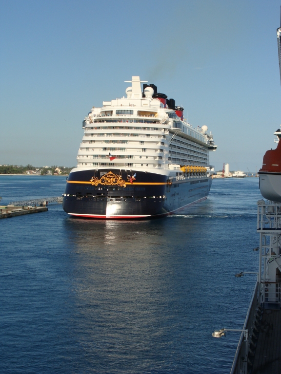 Disney Dream backs in