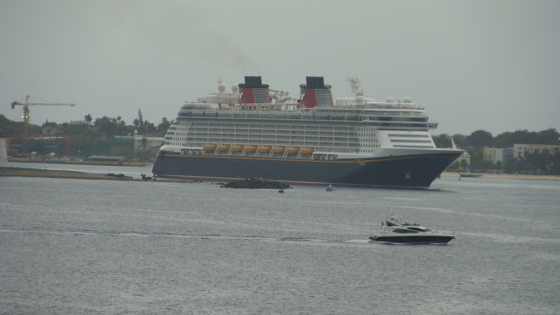 Disney Dream follows us out