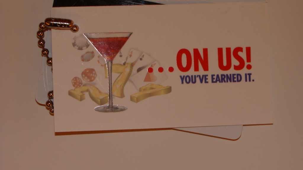 Drinks on Us card