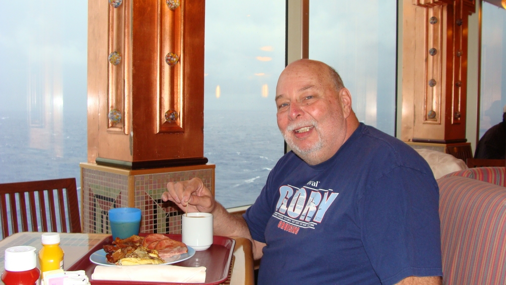 Enjoying our first breakfast of the cruise