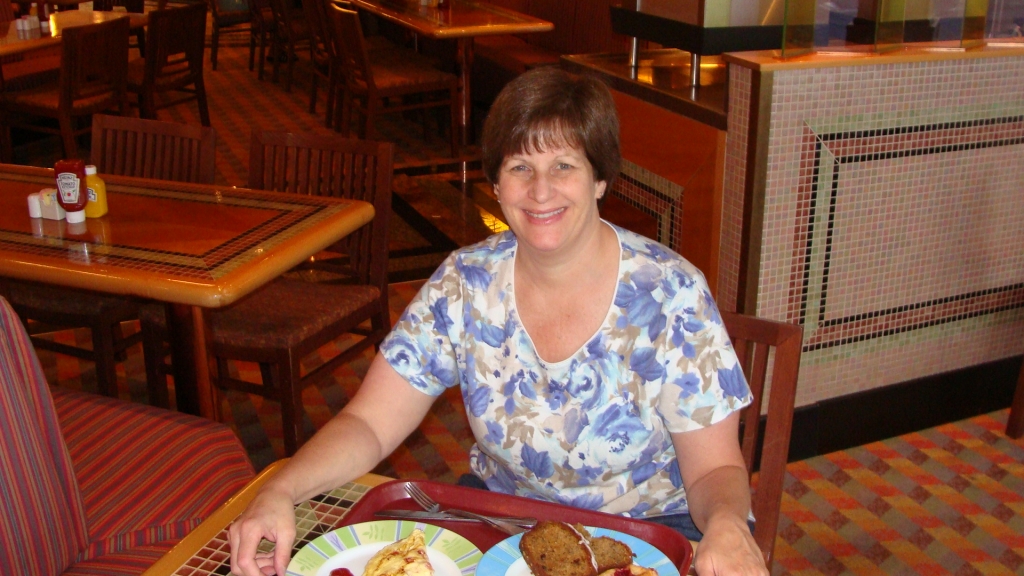 Enjoying our first breakfast of the cruise