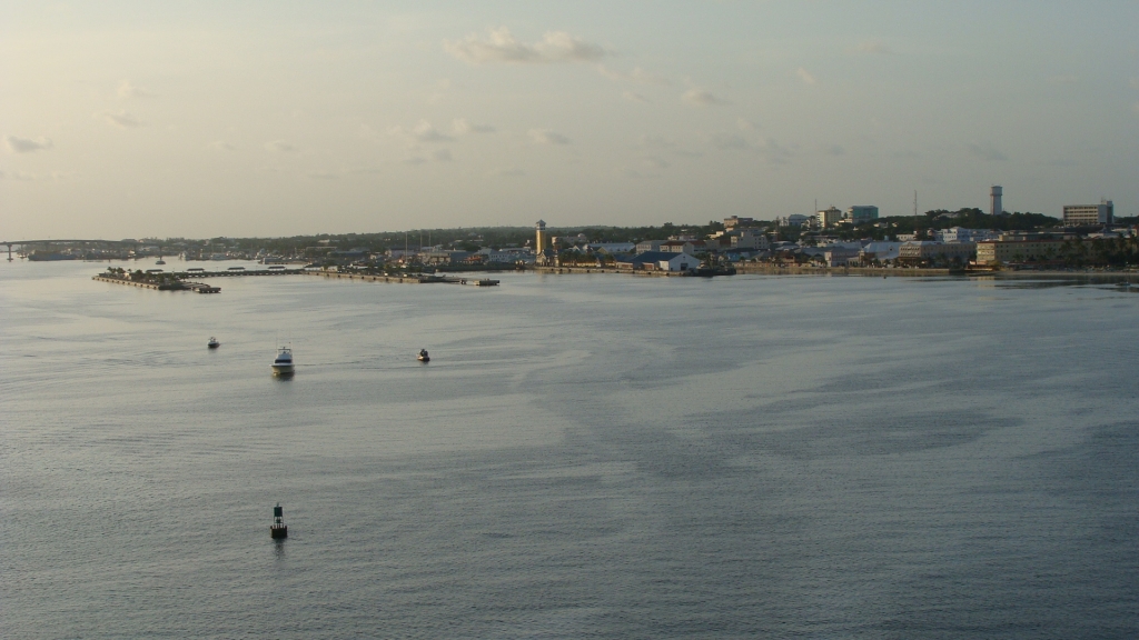 Entering the harbor