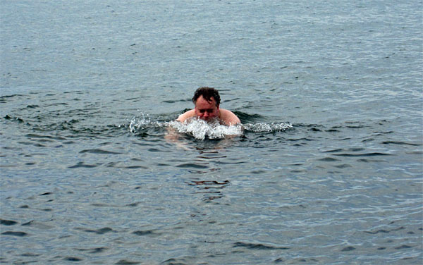 First swim in the lake in 2012