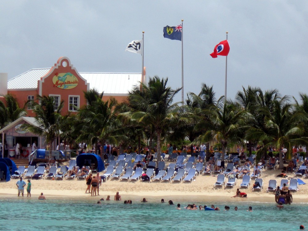 Flags representing Grand Turk and the two dock ships