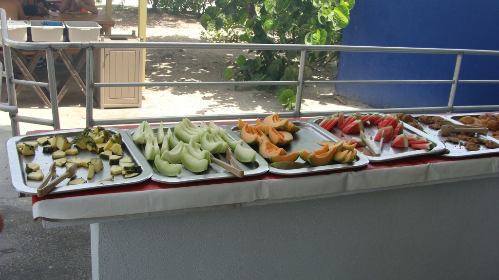 Fruits and cookies