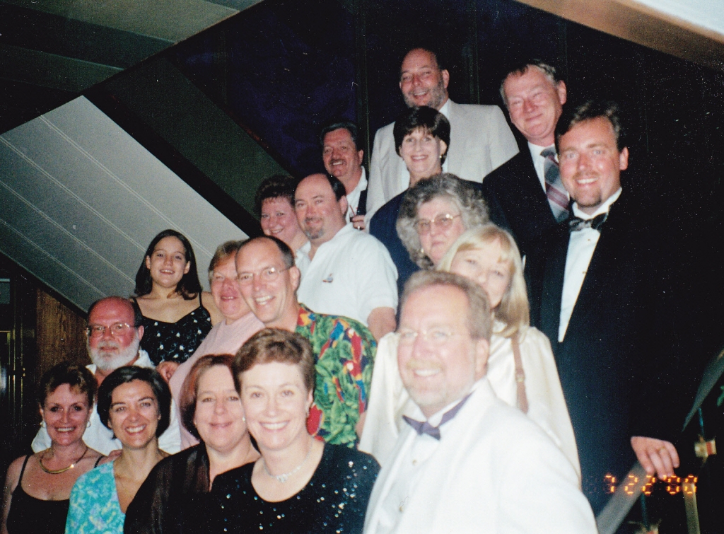 Group Photo on the Secret Staircase