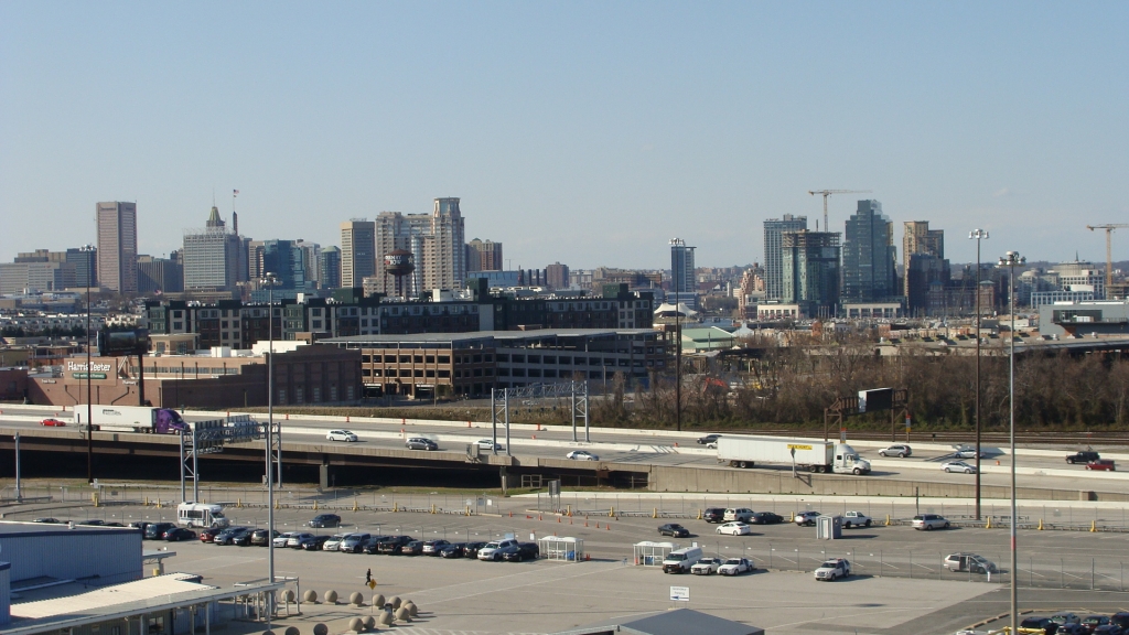 I-95 and downtown Baltimore