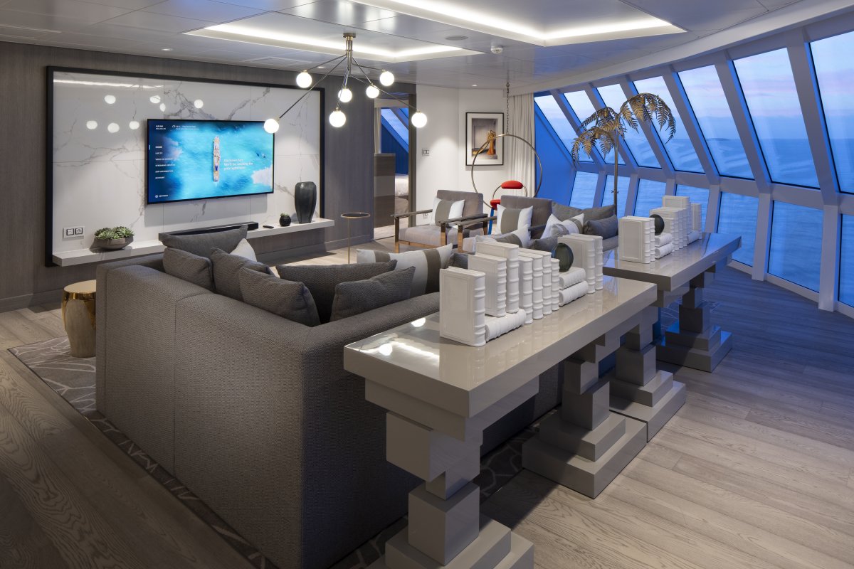 Iconic Suite's Living Room aboard Celebrity Edge