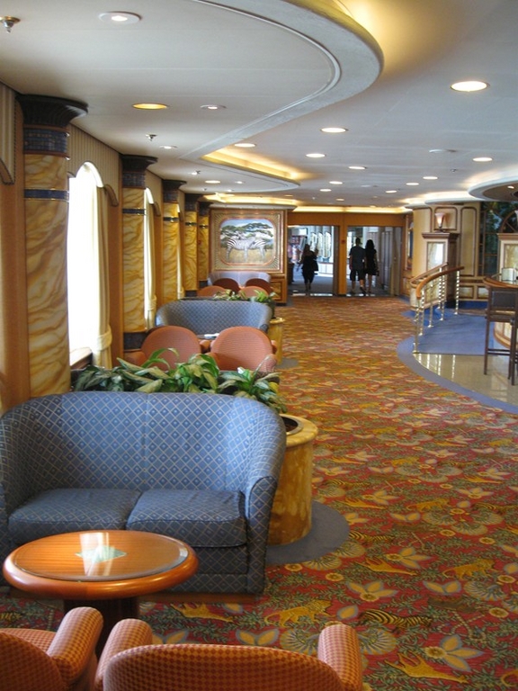 Inside walkway on the Promenade deck