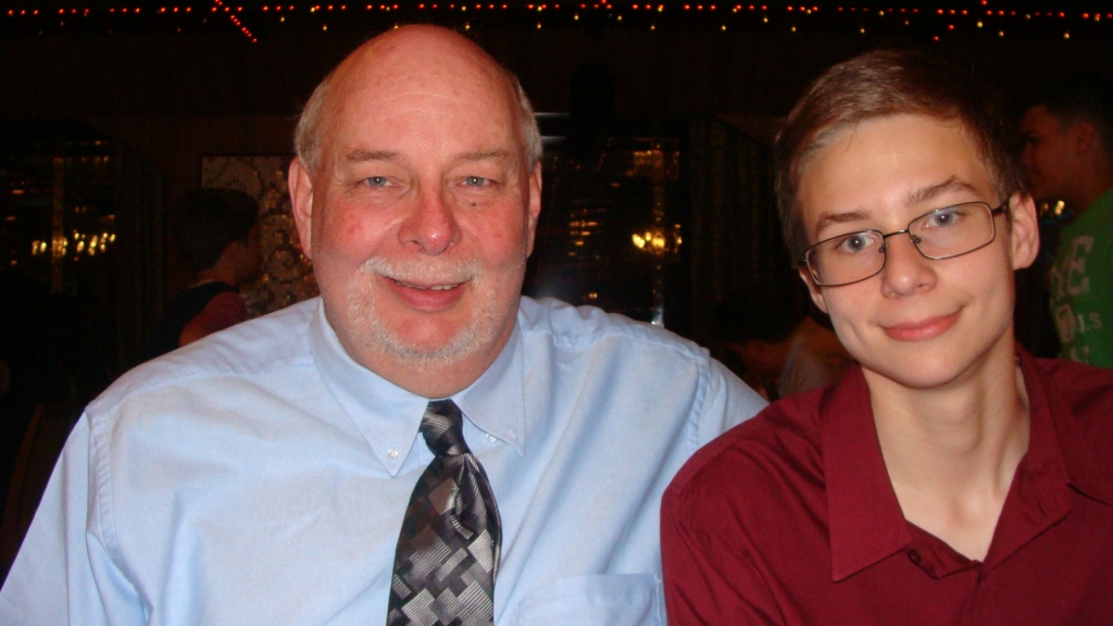 Jeff and Ryan at dinner