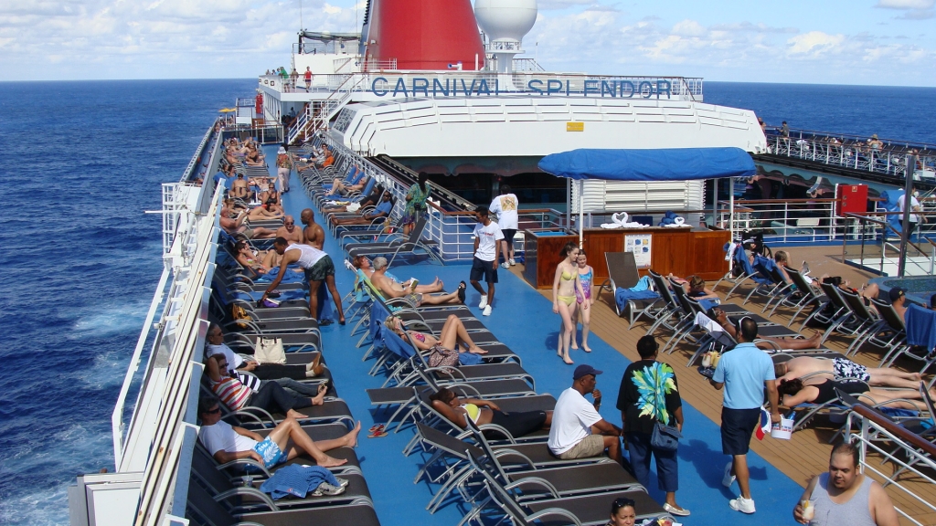 Looking aft - Deck 11 starboard side