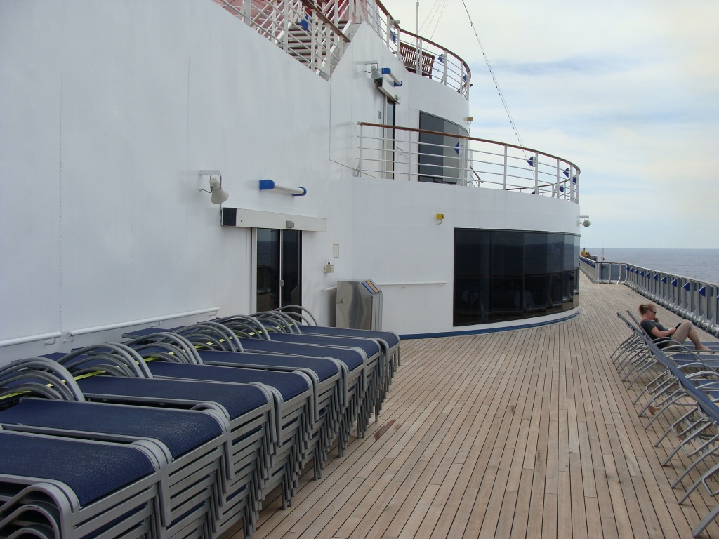 Looking Aft past David's Steakhouse - Deck 10 Midship