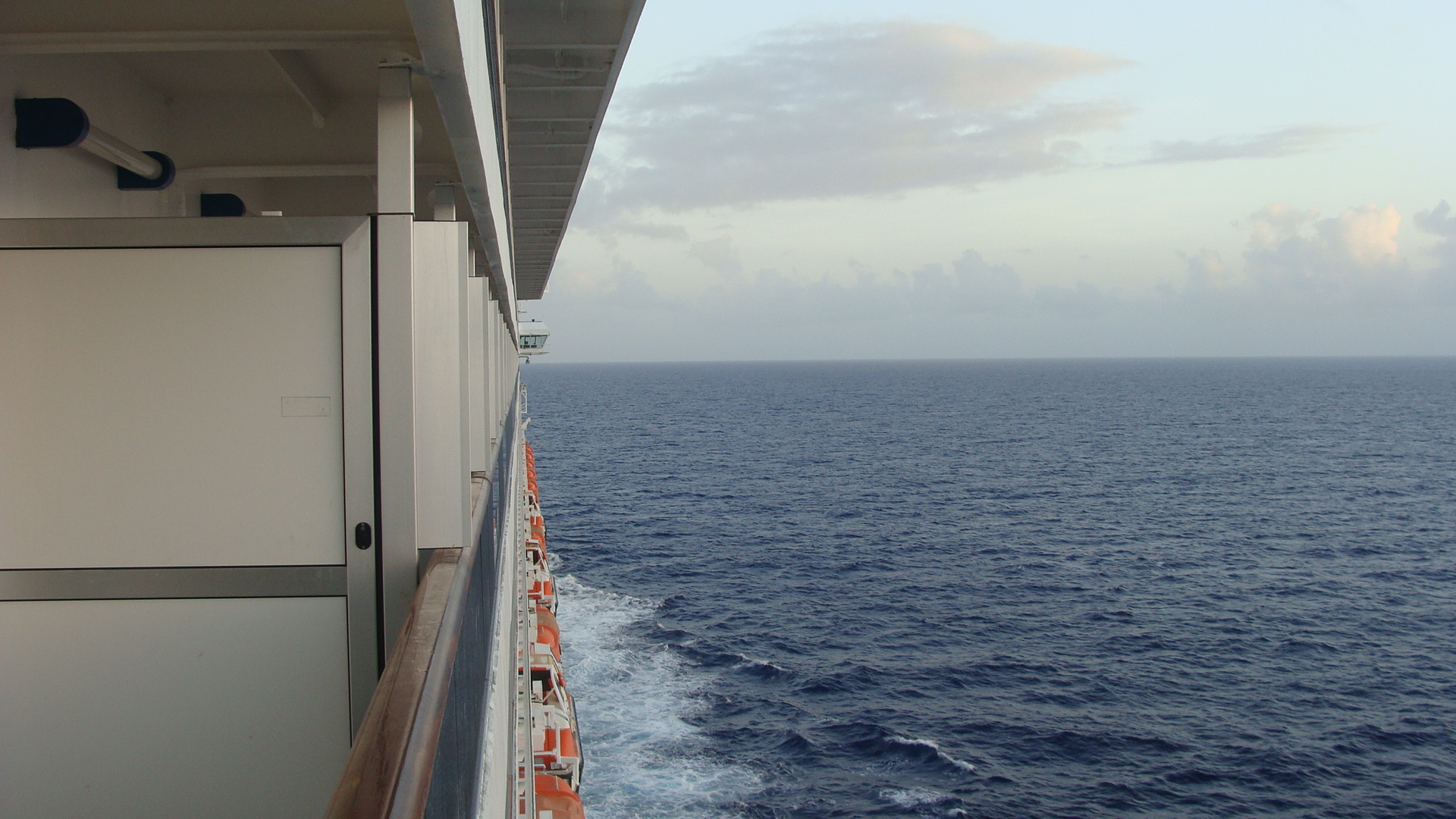 Looking aft