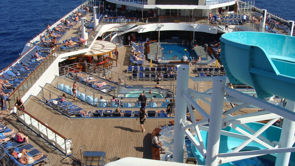 Looking down at the Lido Pool