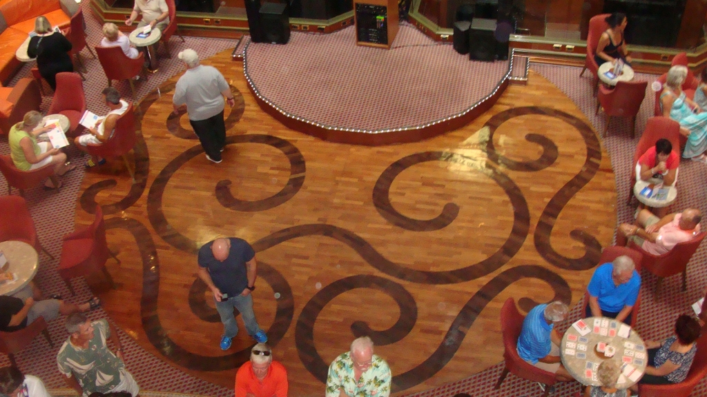 Looking down to the Flower Lobby