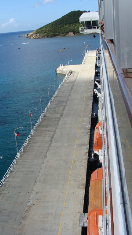 Looking forward towards the end of the pier