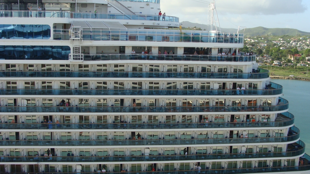 Looking over the Royal Princess