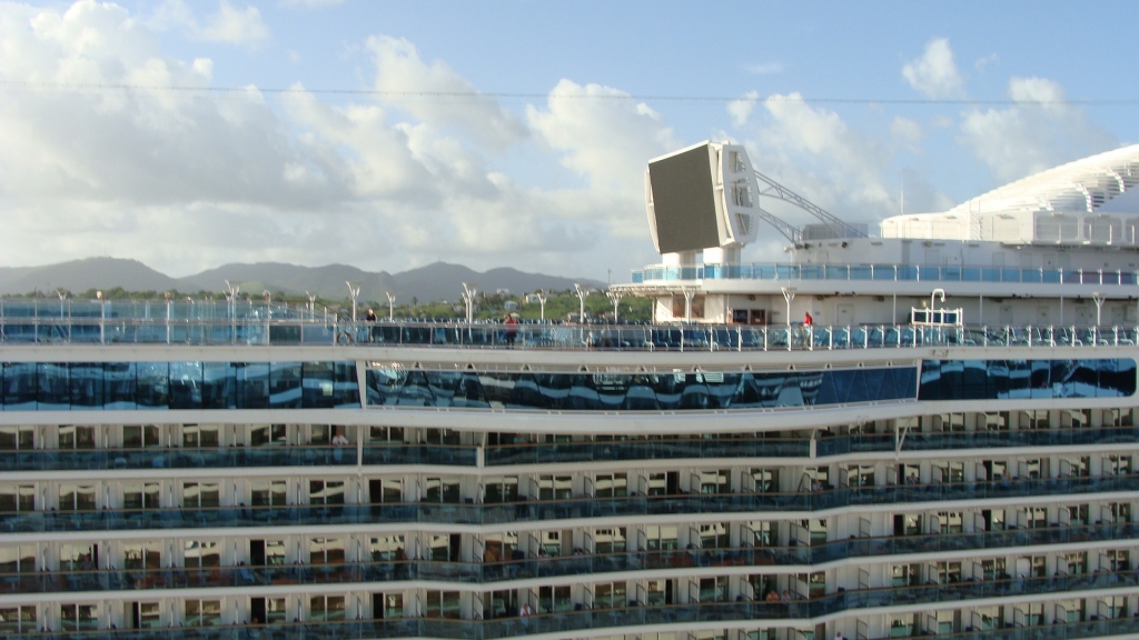 Looking over the Royal Princess