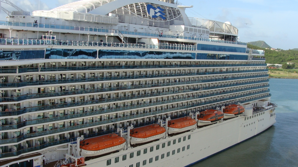 Looking over the Royal Princess