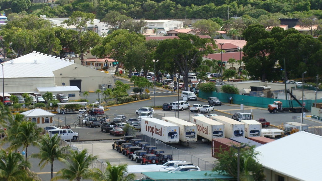 Looking towards the Havensight Mall