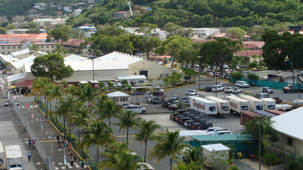 Looking towards the Havensight Mall