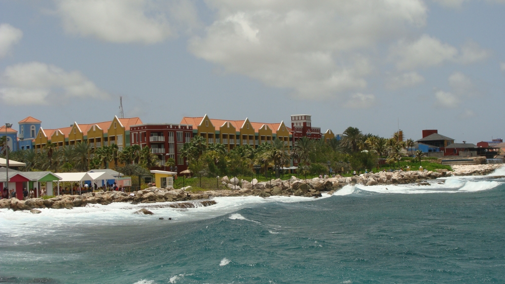 Looking towards the Renassaince Resort