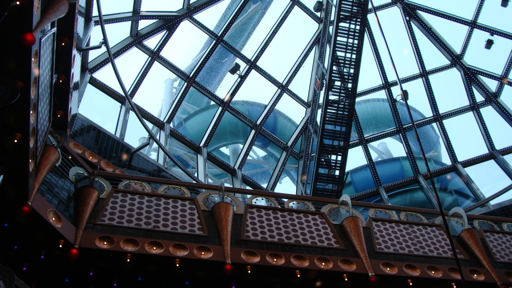 Looking up at the Atrium Skylight