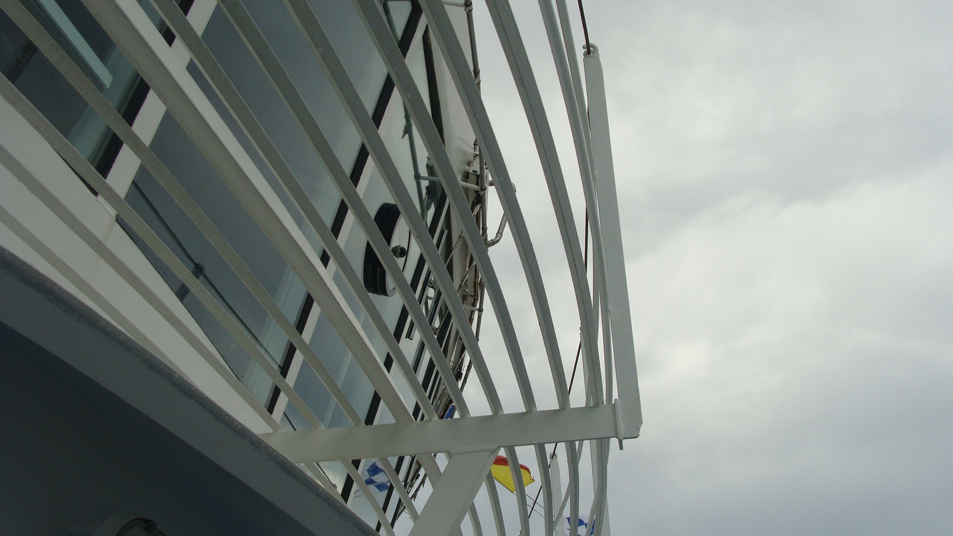 Looking up at the bridge