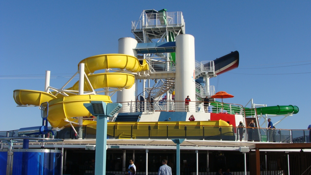 Looking up at the slides