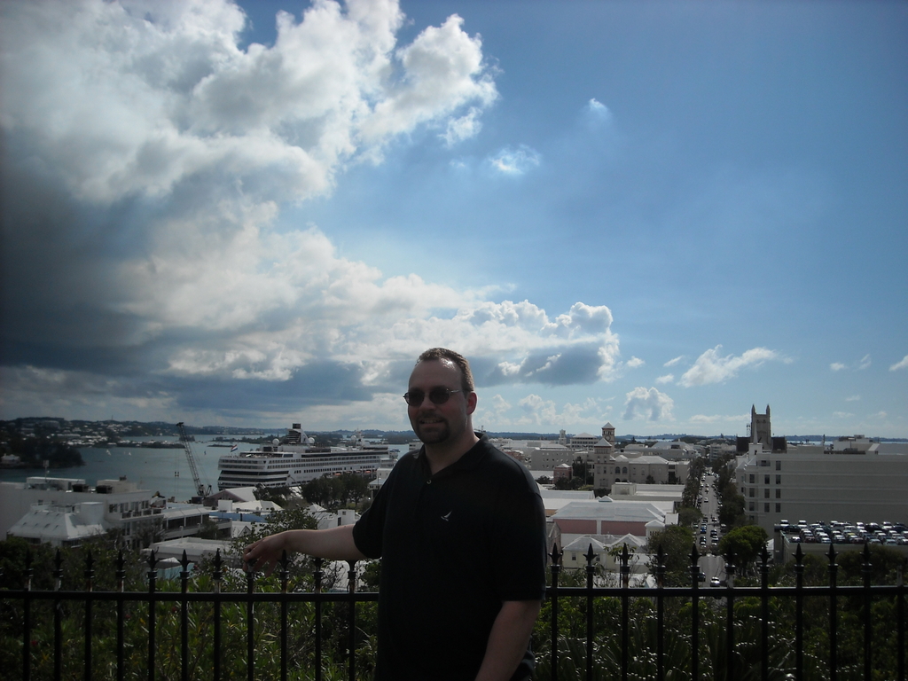 Marty at Fort Hamilton, Veendam in background