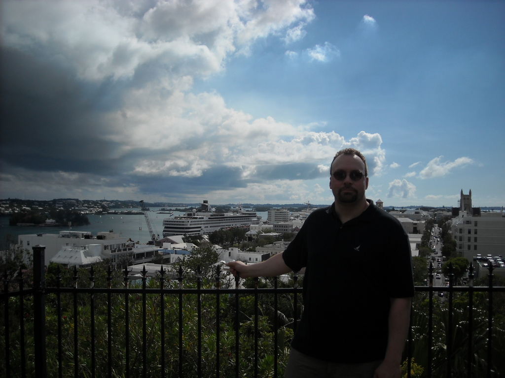 Marty at Fort Hamilton, Veendam in background