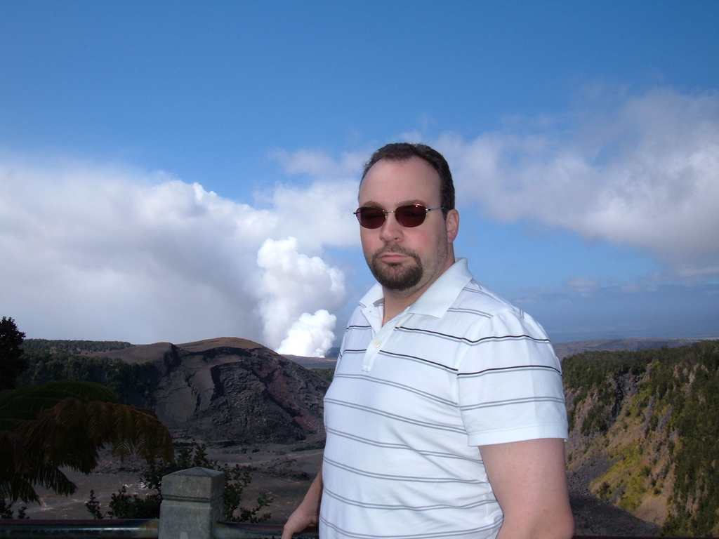 Marty at Volcanoes National Park