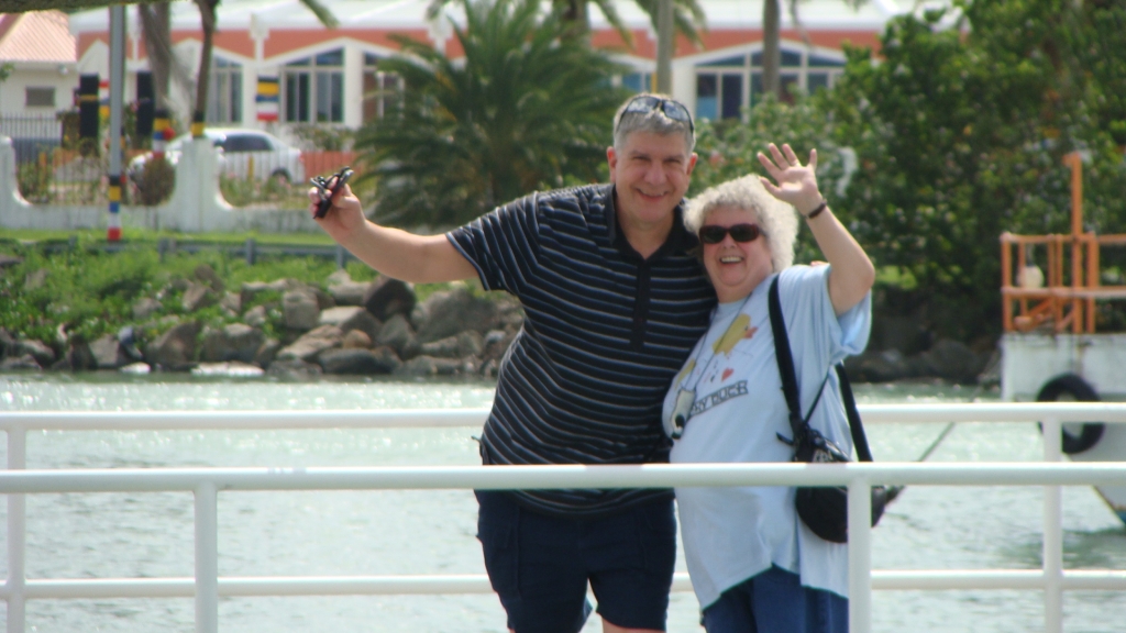 Mike & Judi reboarding the Royal Princess