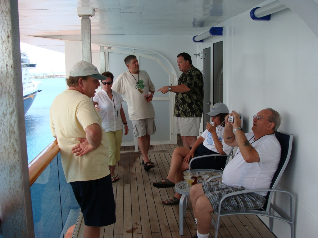 Nassau Sail Away - The gang on the balcony