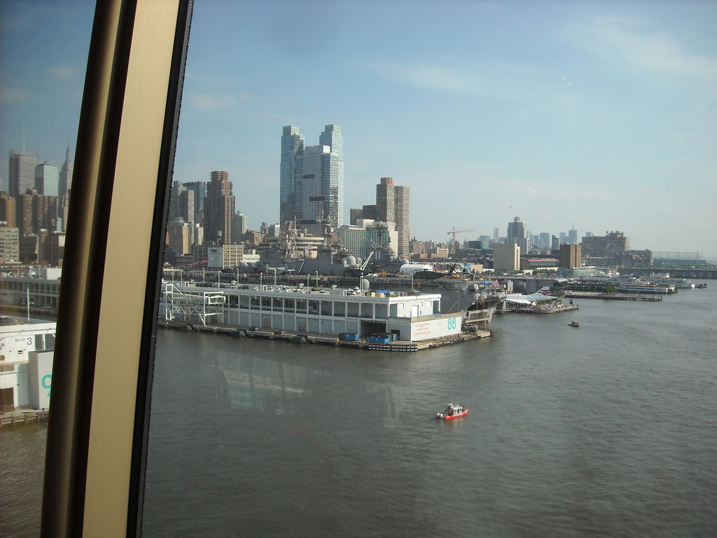 NY Harbor at Sailaway - view of Intrepid