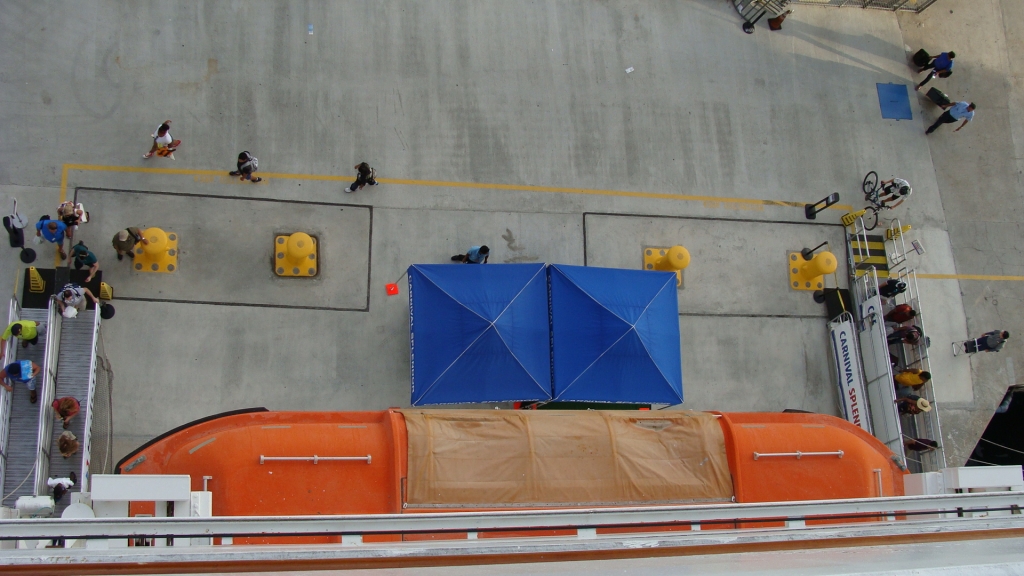 Passengers reboarding the ship