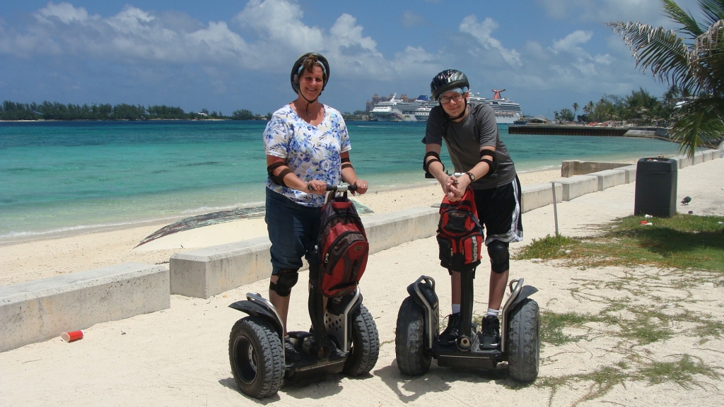 Patti and Ryan on Segways