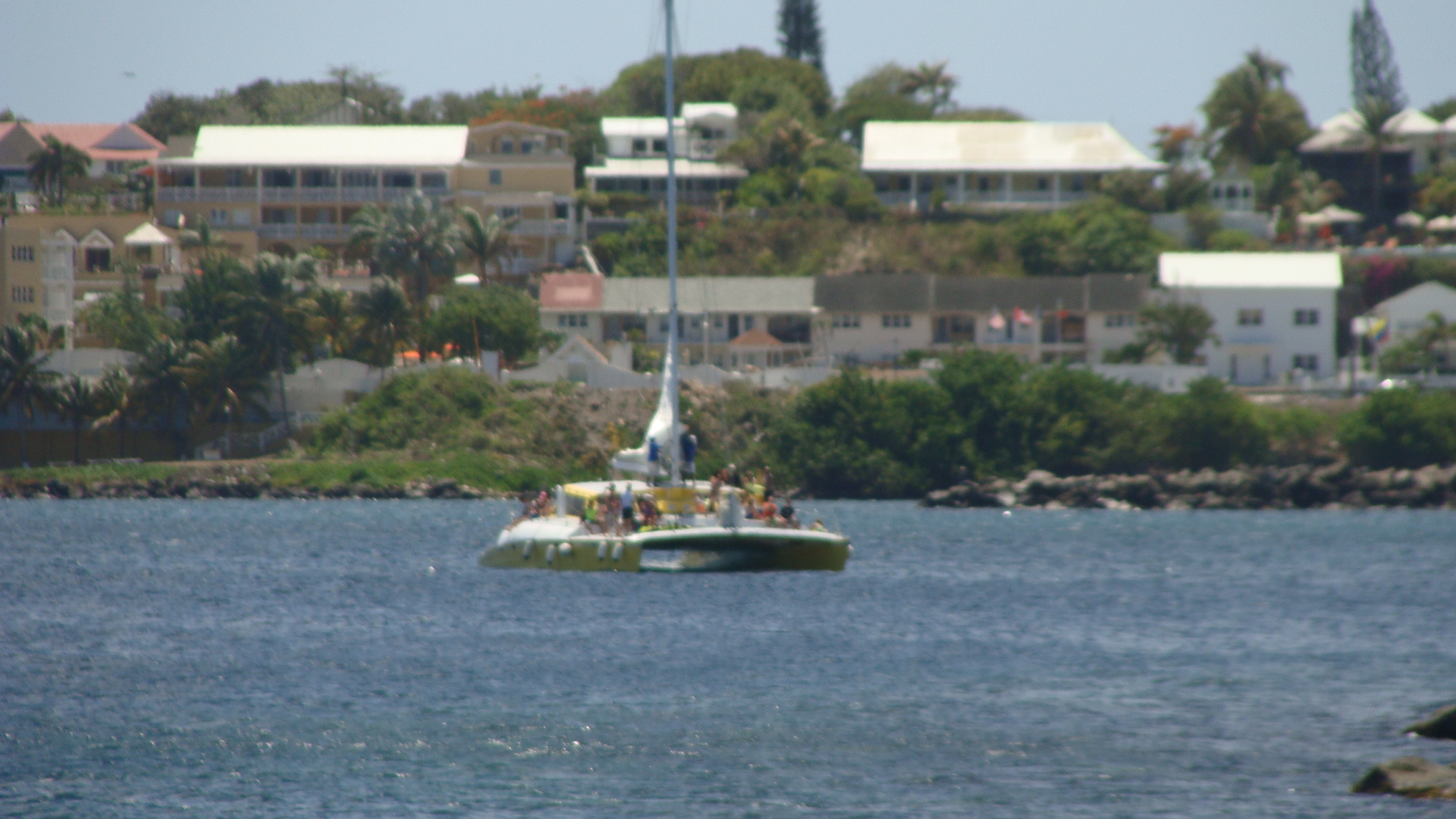 Patti catches us sailing into Basseterre