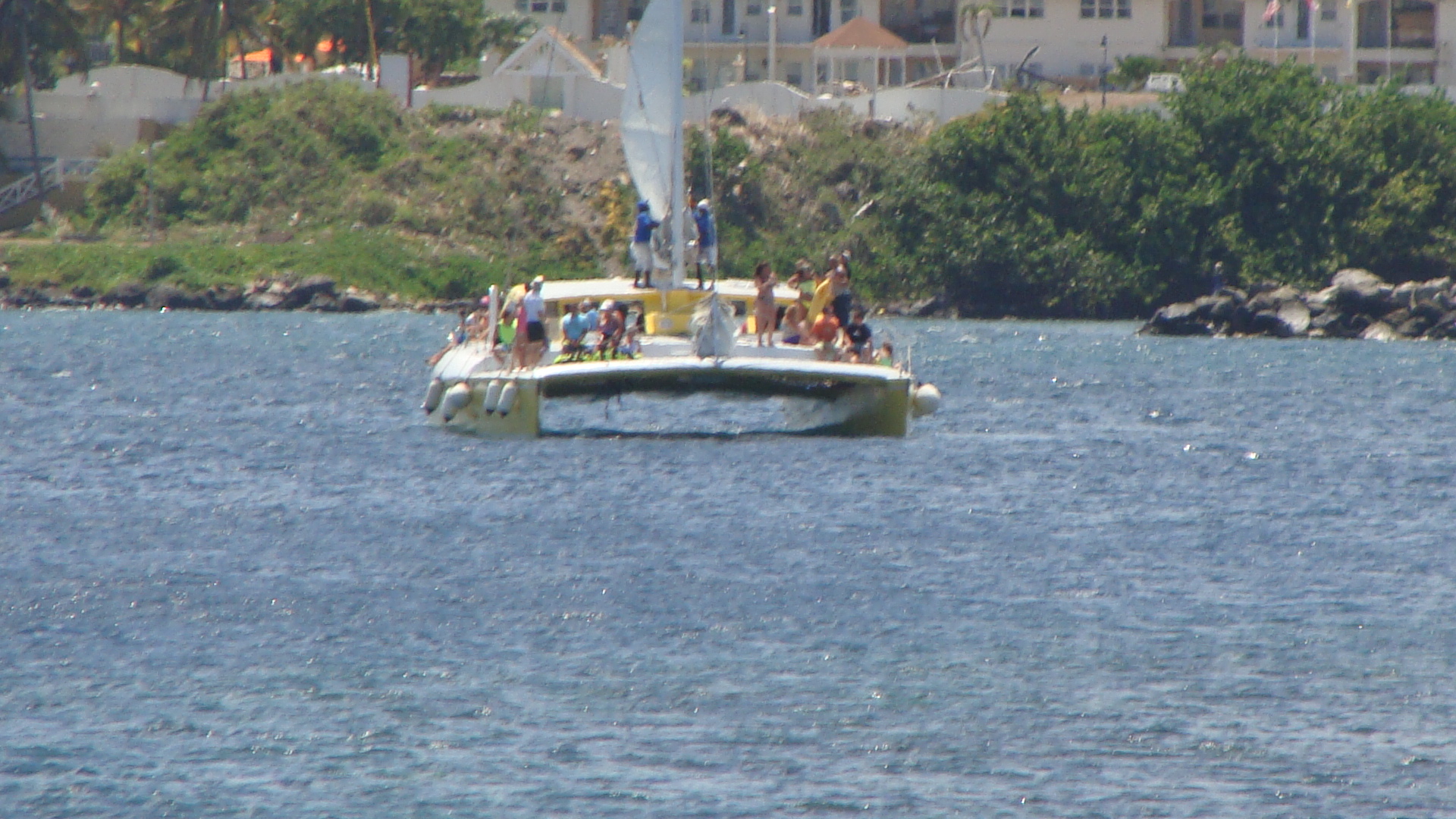 Patti catches us sailing into Basseterre