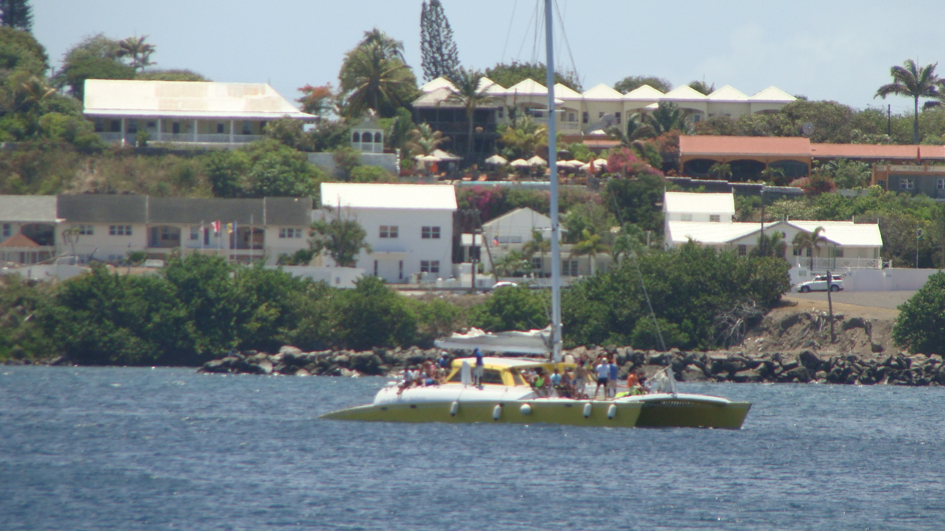 Patti catches us sailing into Basseterre