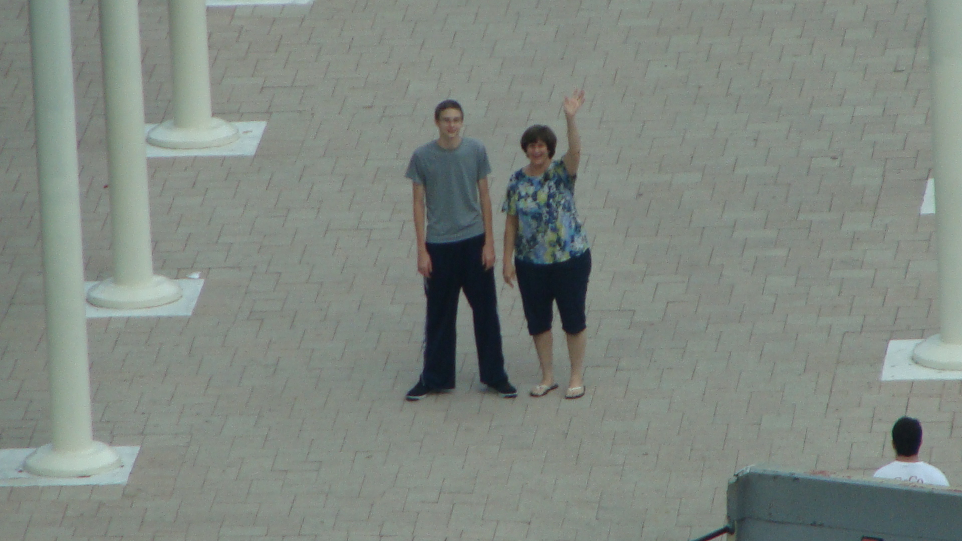 Patti & Ryan accross the street at Bayside