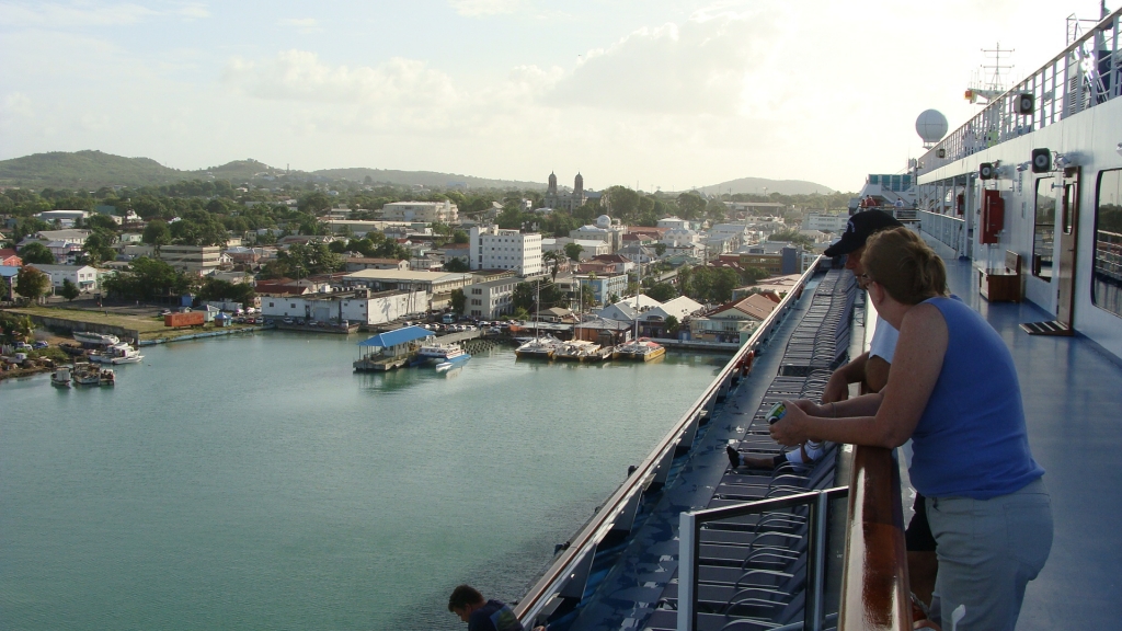 Pulling in to St. Johns, Antigua