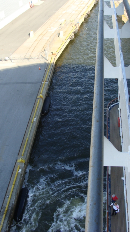 Pushing away from the pier