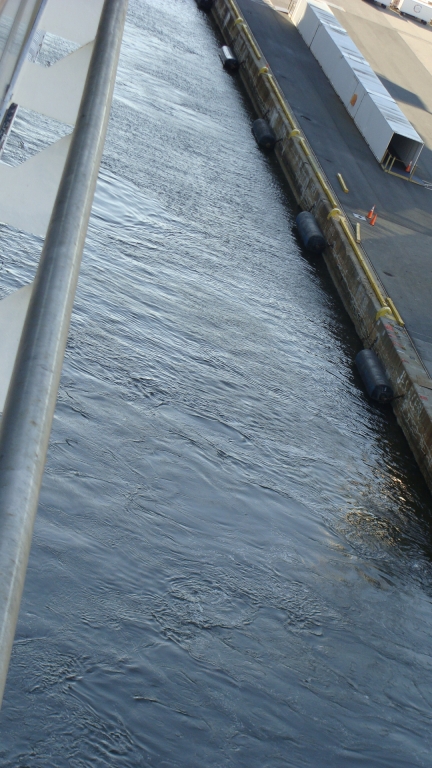 Pushing away from the pier